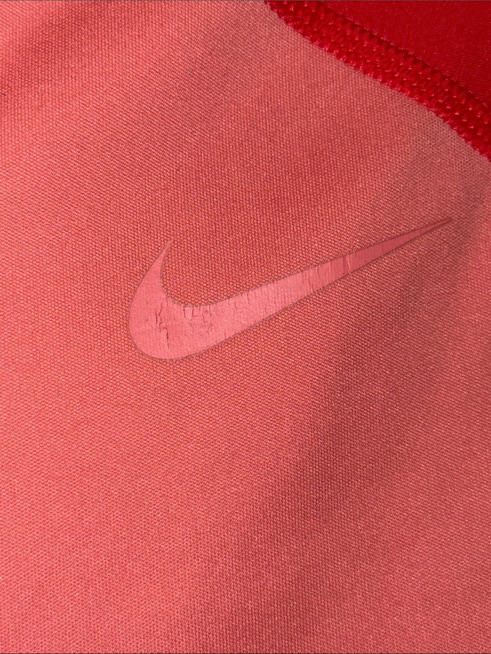 Nike Pro Two-Tone Coral and Red Half-Zip Athletic Pullover Women’s Size M 🔥 G12 - Picture 2 of 4